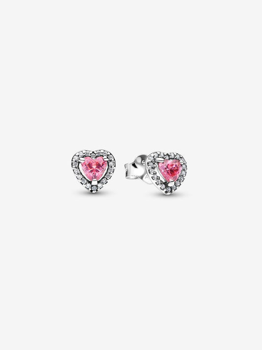Orecchini Cuori in Rilievo Rosa Pandora 298427C01