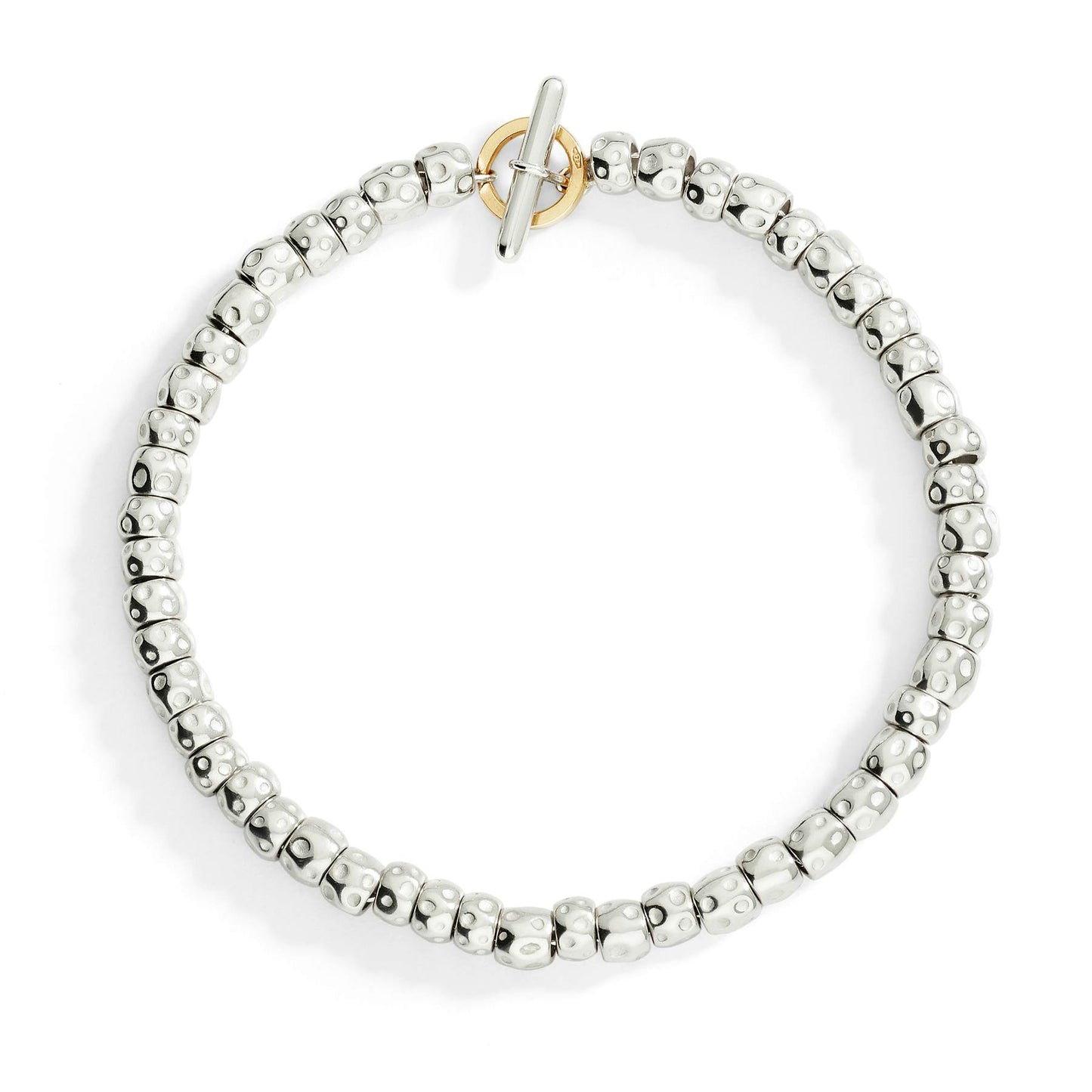 Granelli Bracelet in Silver and 18 Kt Yellow Gold Dodo DBB4000_GRANE_000OA