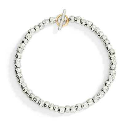 Granelli Bracelet in Silver and 18 Kt Yellow Gold Dodo DBB4000_GRANE_000OA