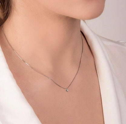 Girocollo Punto Luce con Diamante in Oro Bianco Mirco Visconti BN1/3