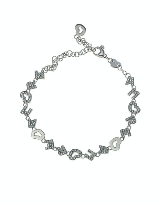 Bracciale Amore Oro Bianco e Diamanti Pasquale Bruni 12111b