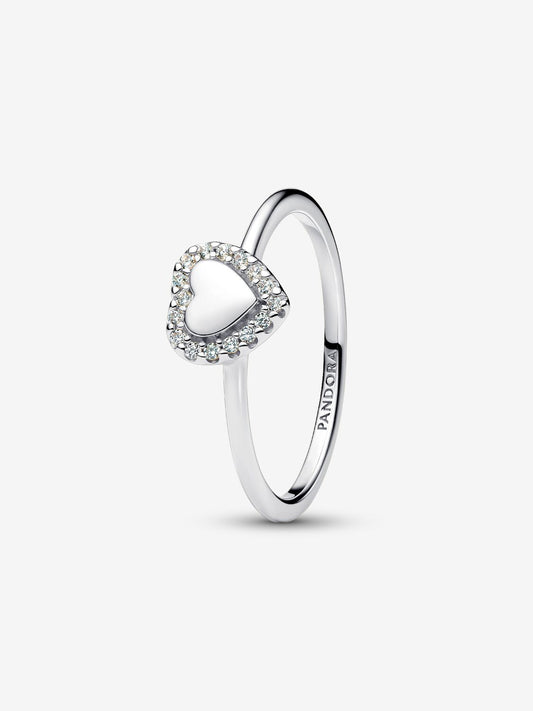 Anello Cuore e Pavè da incidere Pandora 193801C01