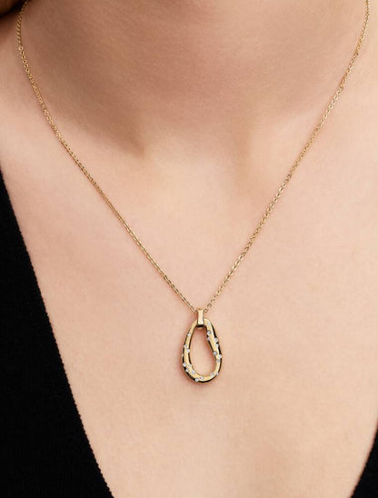 Collana Ovale Linea Sinuosa con Pietre Luminose Pandora 364666C01-45