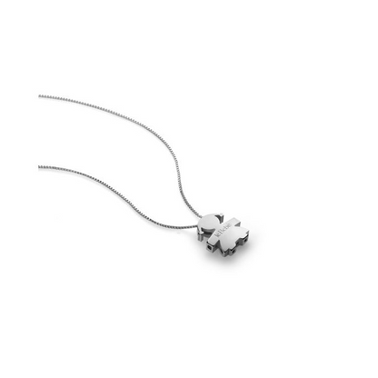 Ciondolo i Tesorini con Sagoma Bimba e Catena in Oro Bianco 18 kt Le Bebè LBB921