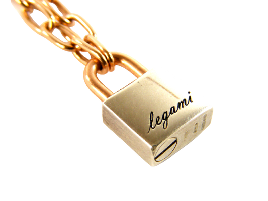 Dodo Dg9/luc/9 Legami Padlock Necklace in Silver and 9 Kt Rose Gold