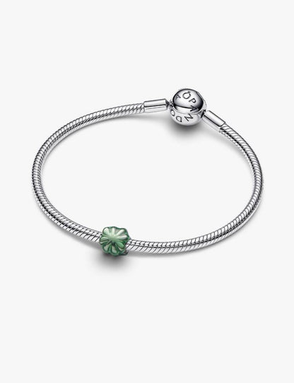 Mini Charm Quadrifoglio effetto metallico verde Pandora 794817C01