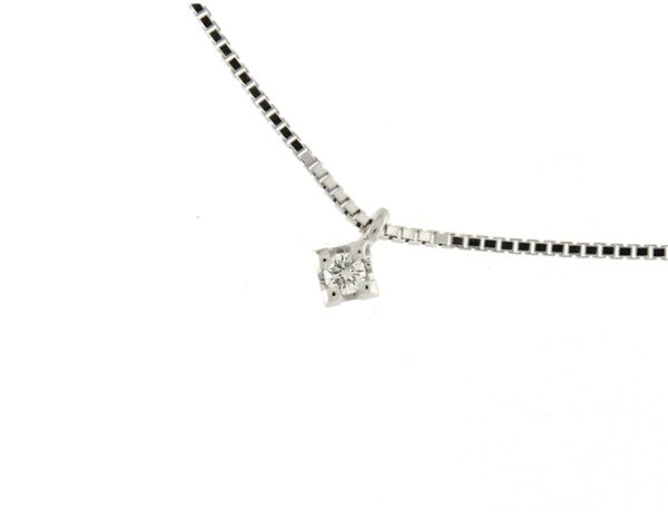 Girocollo Punto Luce con Diamante in Oro Bianco Mirco Visconti BN1/3