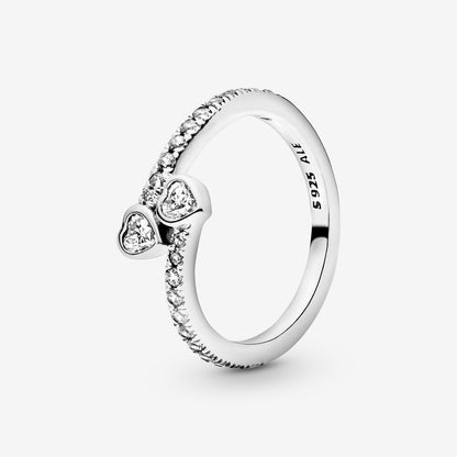 Two Intertwined Hearts Ring Pandora 191023CZ