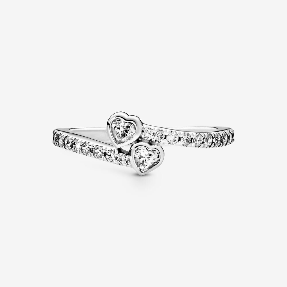 Two Intertwined Hearts Ring Pandora 191023CZ