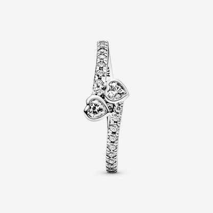 Two Intertwined Hearts Ring Pandora 191023CZ