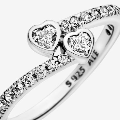 Two Intertwined Hearts Ring Pandora 191023CZ