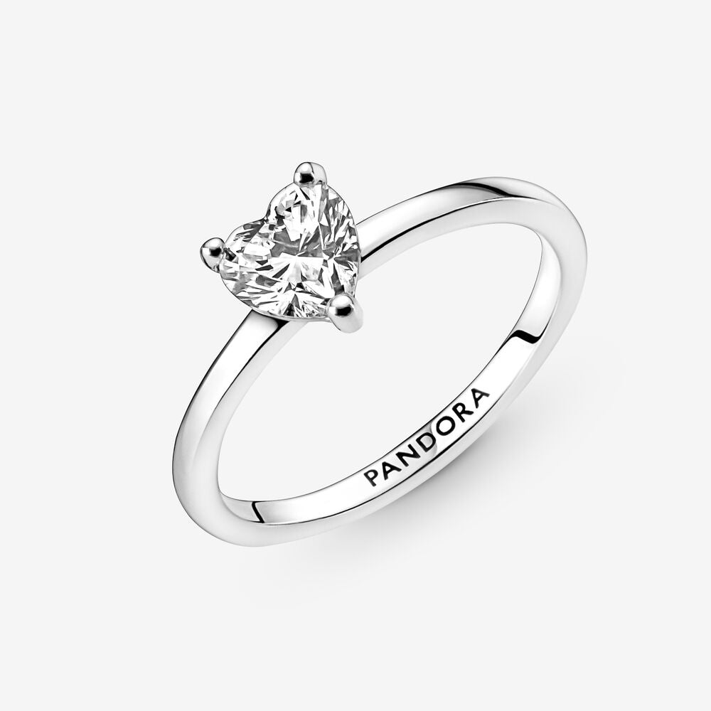 Solitaire Ring with Heart Stone Pandora 191165C01