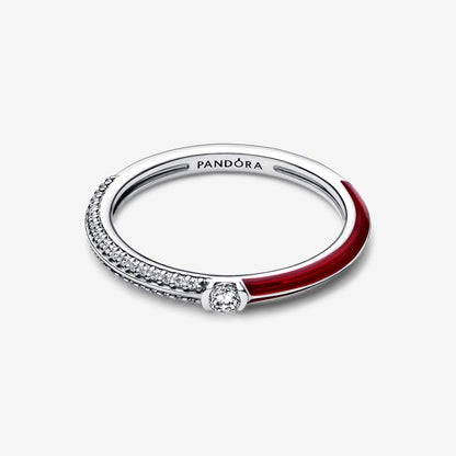 Luminous Stones &amp; Red Enamel Ring Pandora ME 192528C01