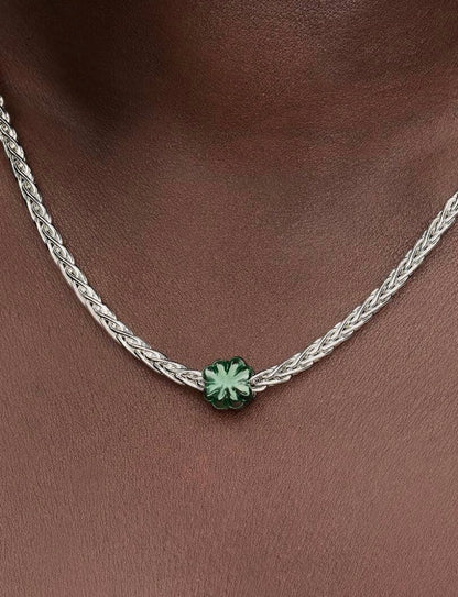 Mini Charm Quadrifoglio effetto metallico verde Pandora 794817C01
