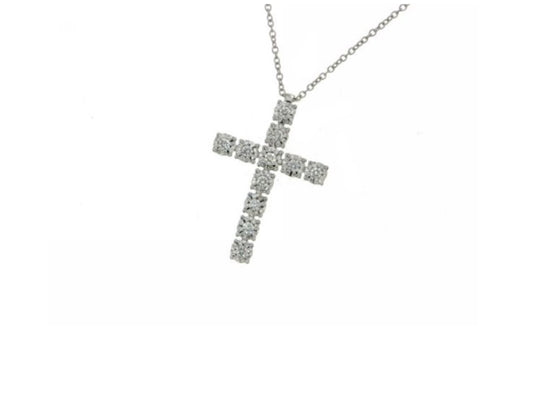 Girocollo Croce con Diamanti e Oro Bianco Mirco Visconti ABA1941