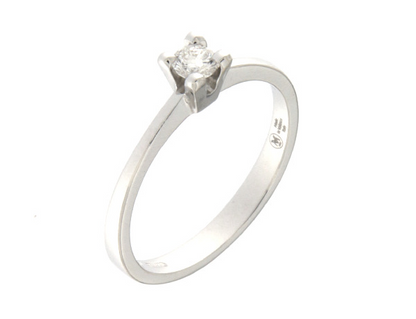 Anello Solitario con Diamante in Oro Bianco Mirco Visconti AL546/40