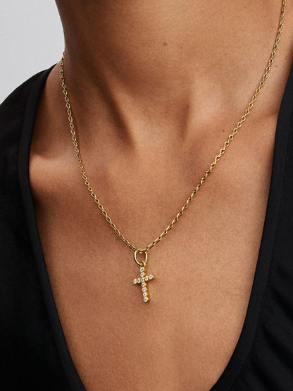 Charm Pendente Croce Luminosa
Placcatura in Oro 14k