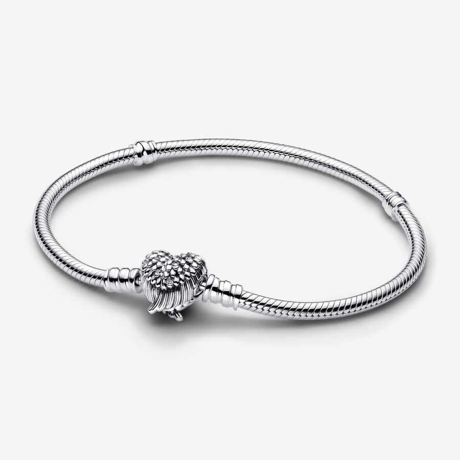 Bracciale con Chiusura a Cuore e Ali d'Angelo Pandora 593680C01