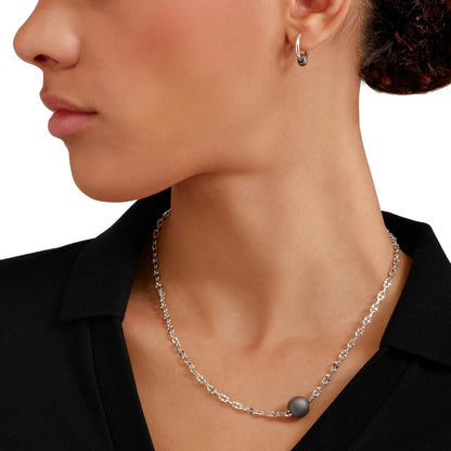 Orecchini Hoop Pepita Argento e Titanio Dodo DOC5033-PEPIT-0AGTI