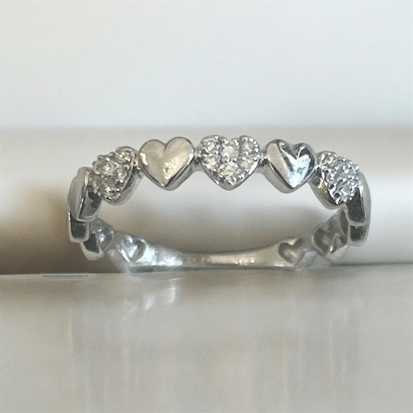 Anello Cuore Oro Bianco 18 Kt E Diamanti Crivelli 370-XR9795