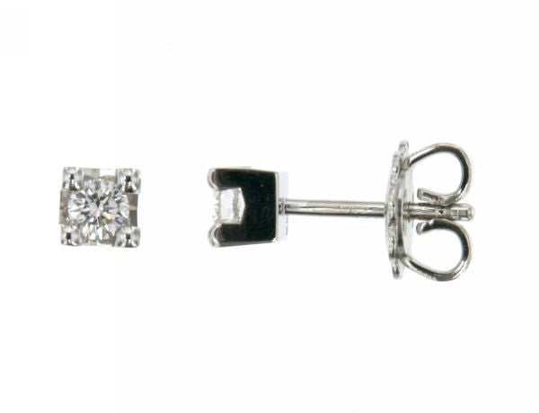 Orecchini Punto Luce con Diamante in Oro Bianco Mirco Visconti BN4/80