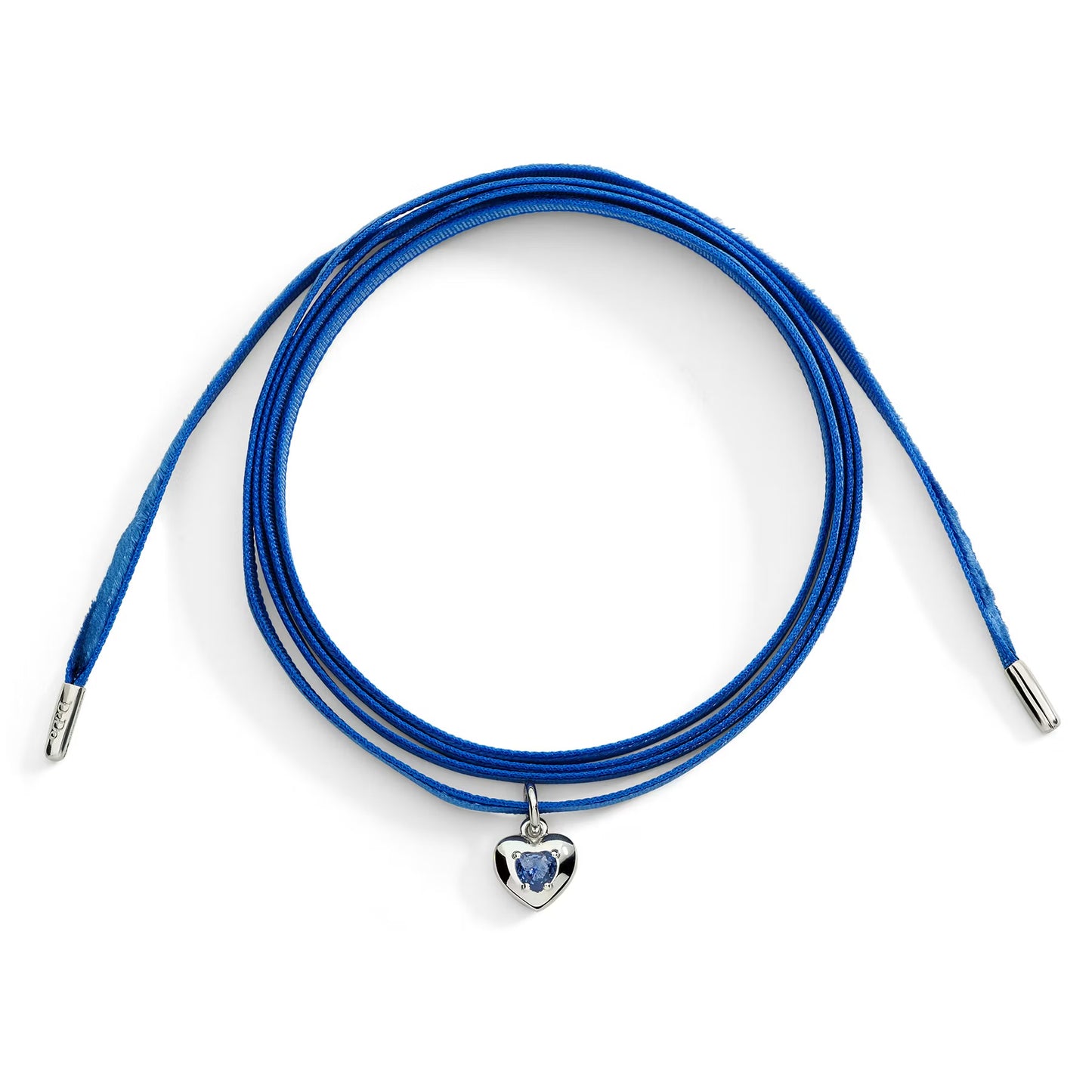 Ciondolo Cuore Argento e Zaffiro Sintetico Dodo DMC6009-HEART-SZAAG