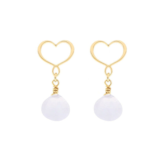 Coppia di Orecchini Cuore Calcedonio Maman et Sophie ORGCC41CA