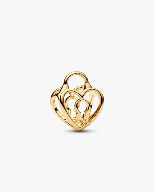 Charm Openwork Lucchetto Cuore Finitura in Oro Pandora 764358C00
