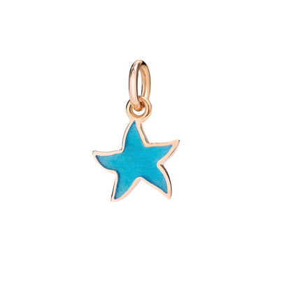 Ciondolo Stellina Oro Rosa 9K e Smalto Turchese DMB7002-STARS-TTR9R