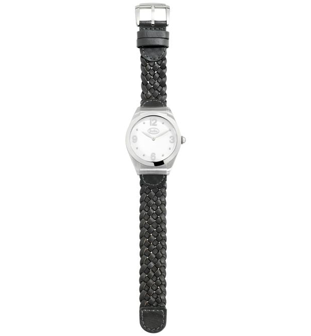 White And Steel Watch Anthracite Steel and Leather 37 Mm Dodo Wad6bi