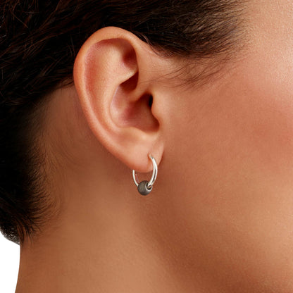 Orecchini Hoop Pepita Argento e Titanio Dodo DOC5033-PEPIT-0AGTI