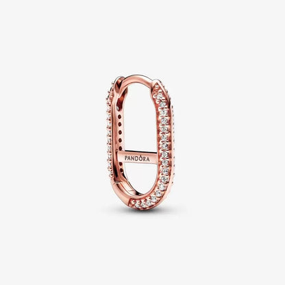 Orecchino Link Pietre Luminose Placcato Oro Rosa 14Kt Pandora ME 289682C01