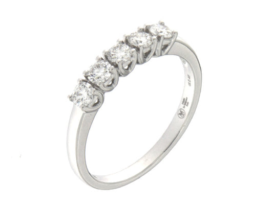 Anello Riviera con Diamante in Oro Bianco Mirco Visconti GM105/EC15