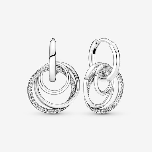 Pandora Infinity Double Hoop Earrings 291156C01