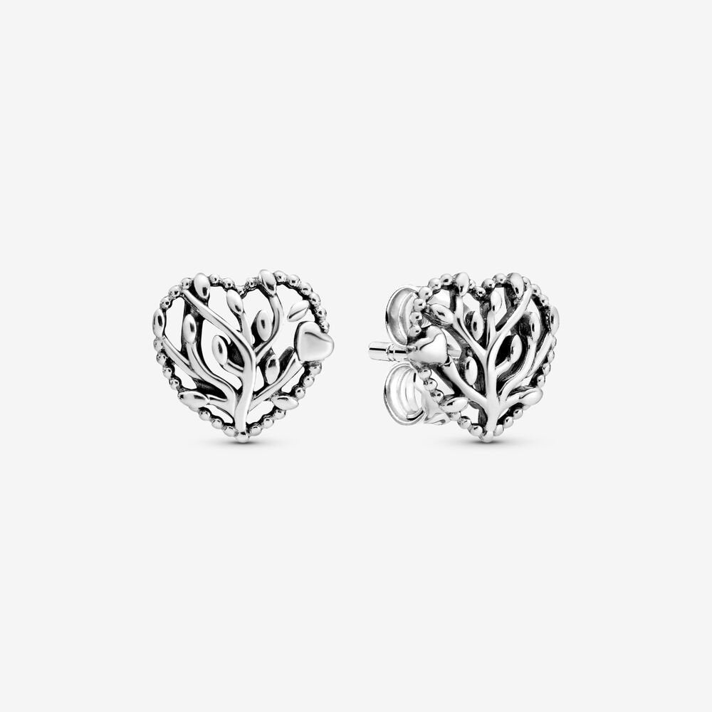 Pandora Family Tree Hearts Stud Earrings 297085