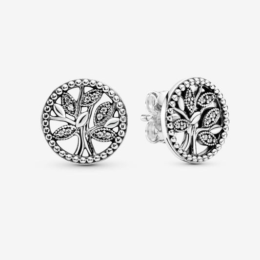 Pandora Family Tree Stud Earrings 297843CZ