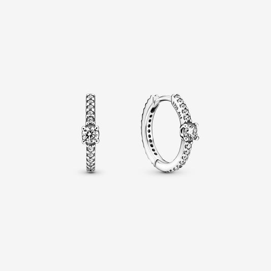 Pandora Sparkling Hoop Earrings 299406C01