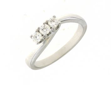 Anello Trilogy con Diamante in Oro Bianco Mirco Visconti BR827/20
