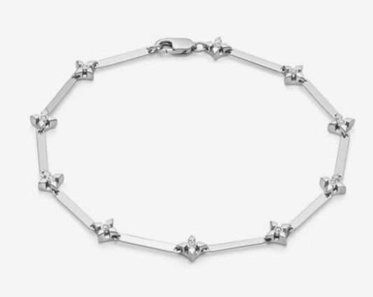 Bracciale con Diamanti in Oro Bianco Miluna BRD859