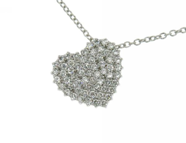 Girocollo Cuore con Diamante in Oro Bianco Mirco Visconti P1237/20