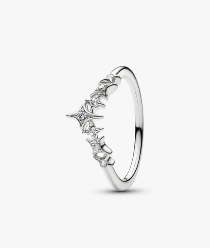 Anello Tiara con Stelle con Finitura in Platino Pandora 134946C01