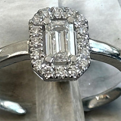 Anello Baguette Oro Bianco 18kt Crivelli 372-3645