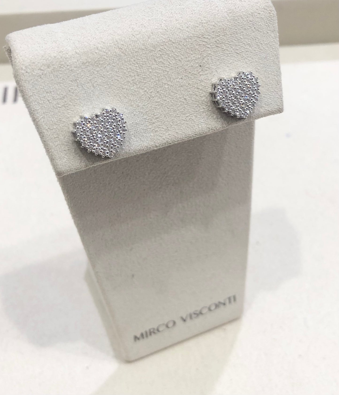 Orecchini a Cure con Diamante in Oro Bianco Mirco Visconti P1432/30