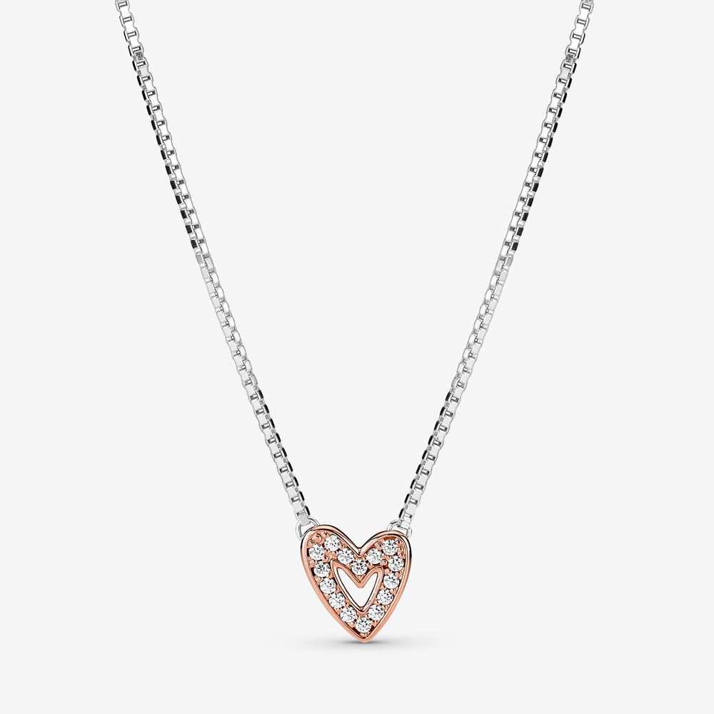 Pandora Asymmetric Heart Necklace 380089C01-45