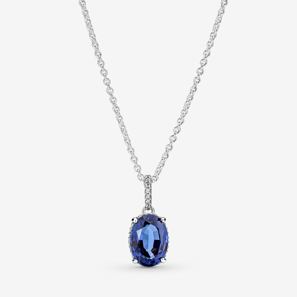 Pandora Blue Stone Necklace 390055C01-45