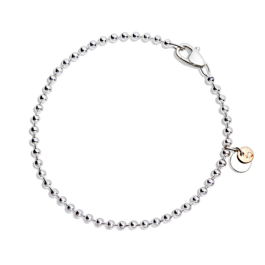 Bracciale Bollicine Argento e Oro Rosa 9 Kt Dodo DBB2001_BOLLI_0009A