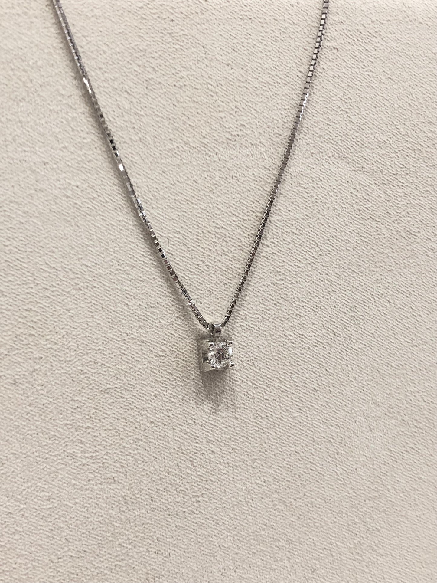 Girocollo Punto Luce con Diamante in Oro Bianco Mirco Visconti HP23/90