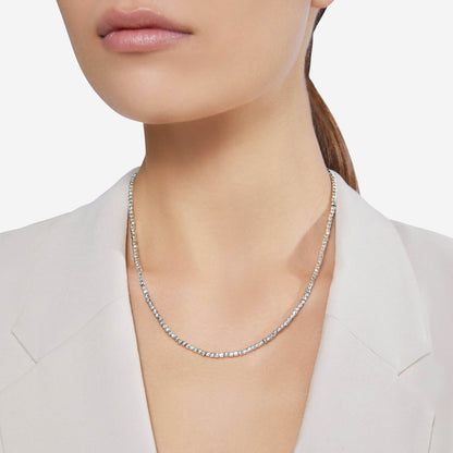 Mini Granelli Necklace in Silver, 9 Kt Rose Gold and Steel 55 cm Dodo DCC3005_GRANX_GAGMX 