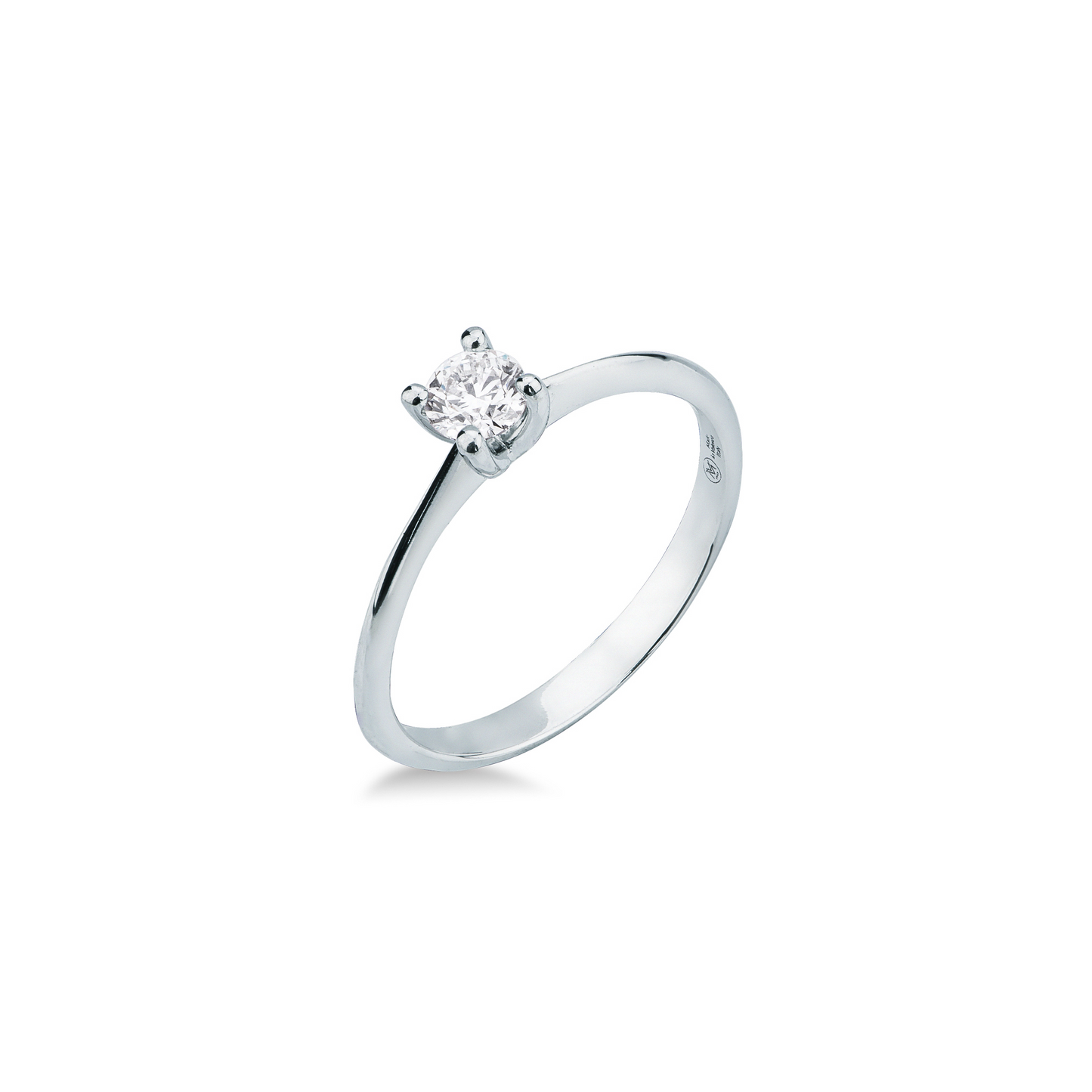 Anello Solitario con Diamante in Oro Bianco Mirco Visconti GM153/50