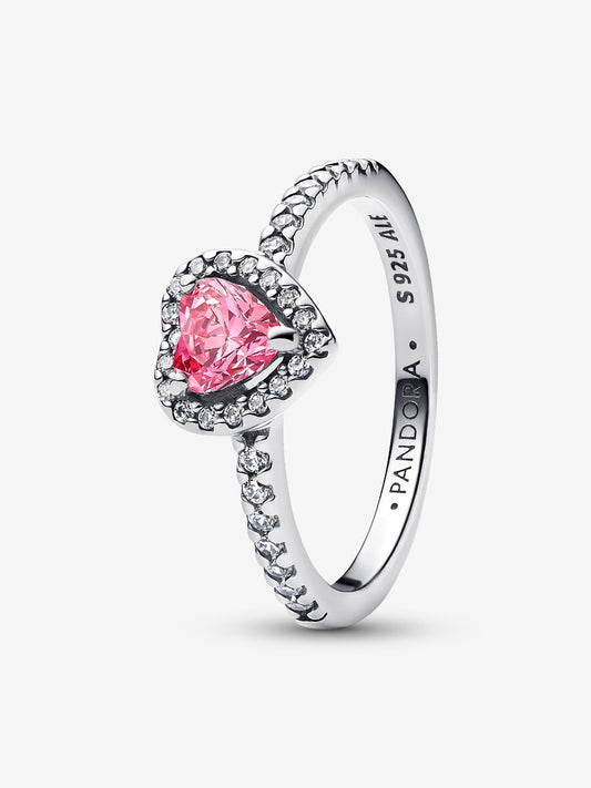 Anello Cuore in Rilievo Rosa Pandora 198421C03